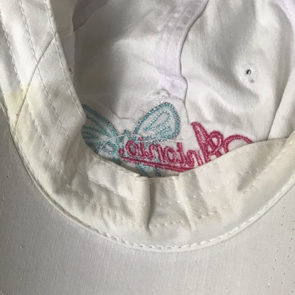 Y2K • White Butterfly Antonio Cursive Strapback - Picture 7 of 11